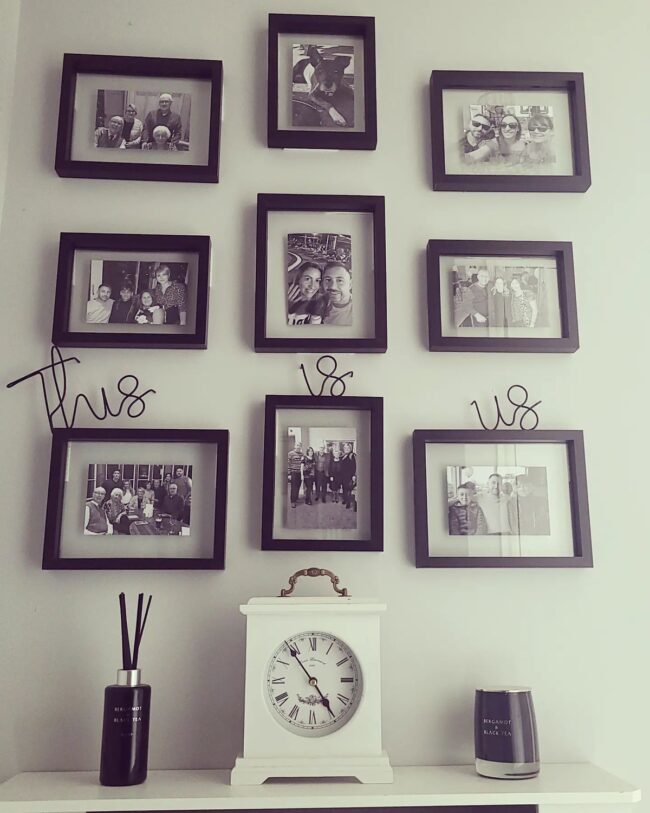 Family Moments Display with "This is Us" Sign